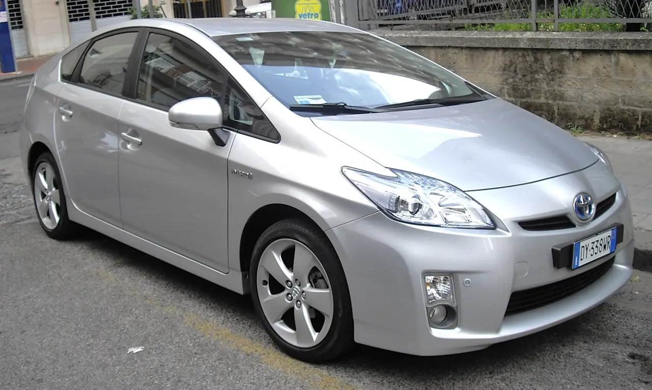 Reference photo of a Toyota Prius; demonstration only, not a Pearl Ride vehicle